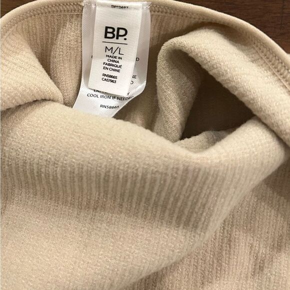 BP Beige Ribbed Halter Top Size Medium Large - Picture 5 of 8